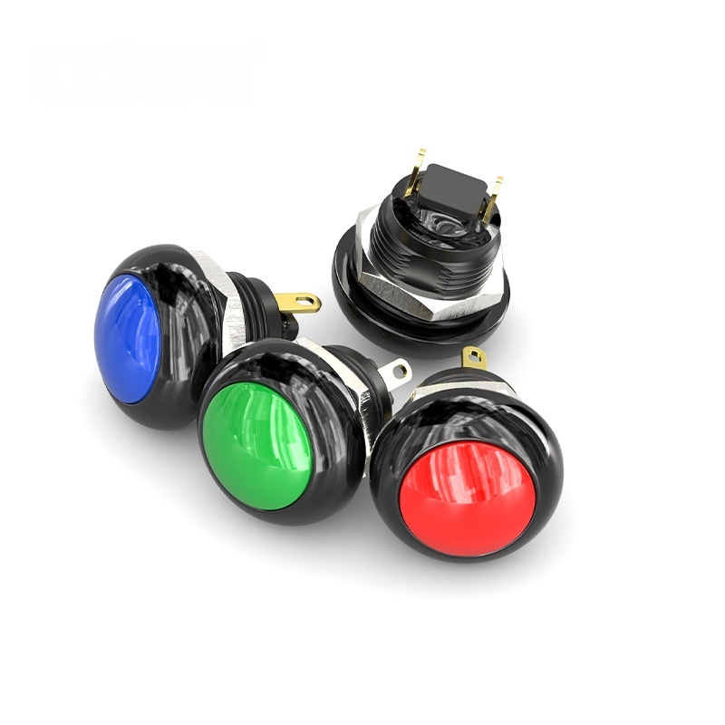 ip68 кнопка 12mm куполообразной головки Racing рулевого колеса ручка управления переключатели нормально открытый контактный терминал HBDGQ12B-10/J/204 серии
