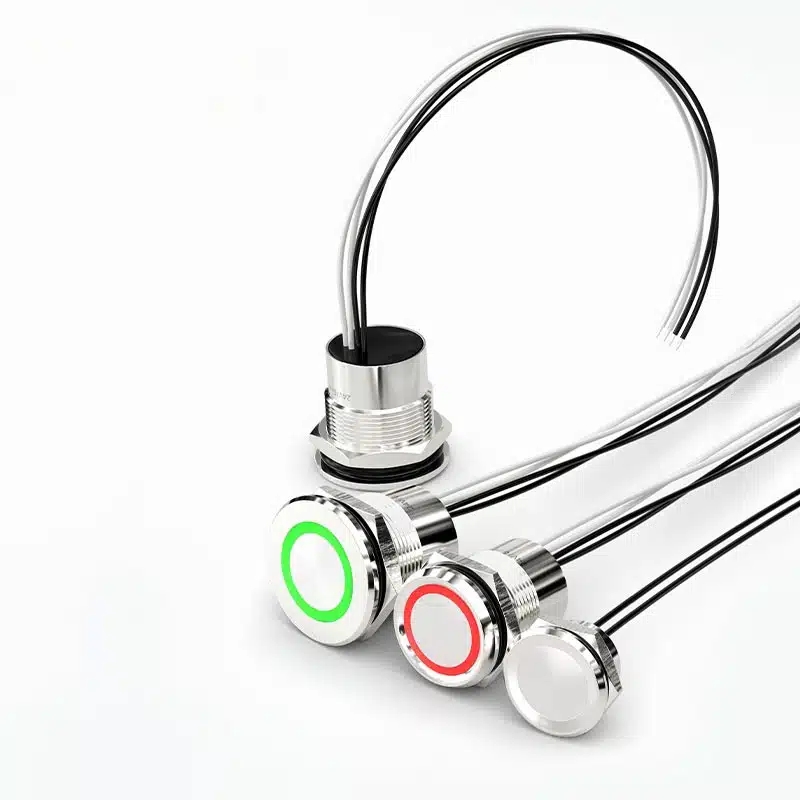 Кнопочный выключатель диаметрами 22 мм, 19 мм, 16 мм, пьезоэлектрические выключатели, нормально открытые (НО) кнопки с проводами, серии HBDPS16C, HBDPS19C, HBDPS22P