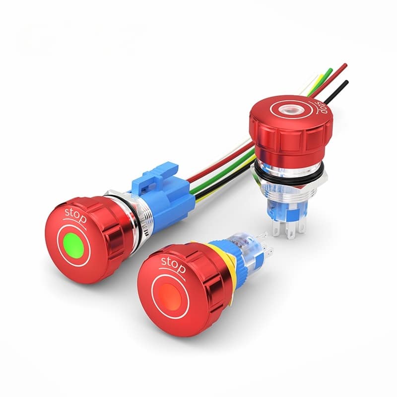 Типы крышек аварийных кнопок остановки